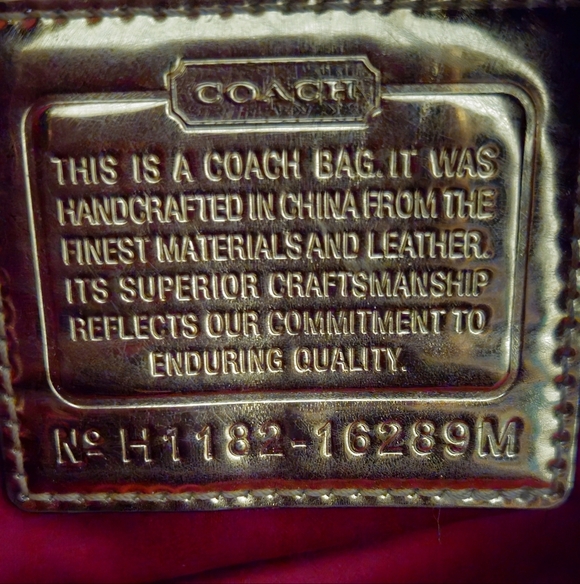 Coach Poppy Limited Ed Secret Admirer Signature Tote Brown & Red - Picture 8 of 15